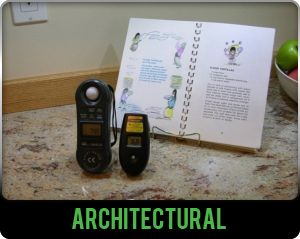 Under-cabinet lighting with lumen & temperature measurements